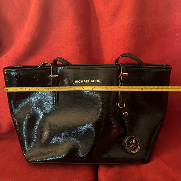 Small MK Shiny Leather Tote - Picture 5 of 8